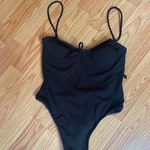 Ribbed Bustier Swimsuit